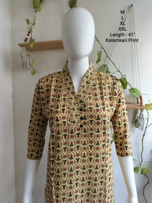 Kalamkari Print Cotton Kurti 9